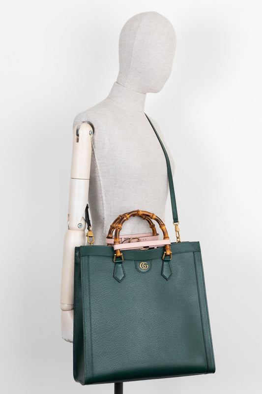 Luxury Gucci Trending 2025 Diana Tote Bag Green
