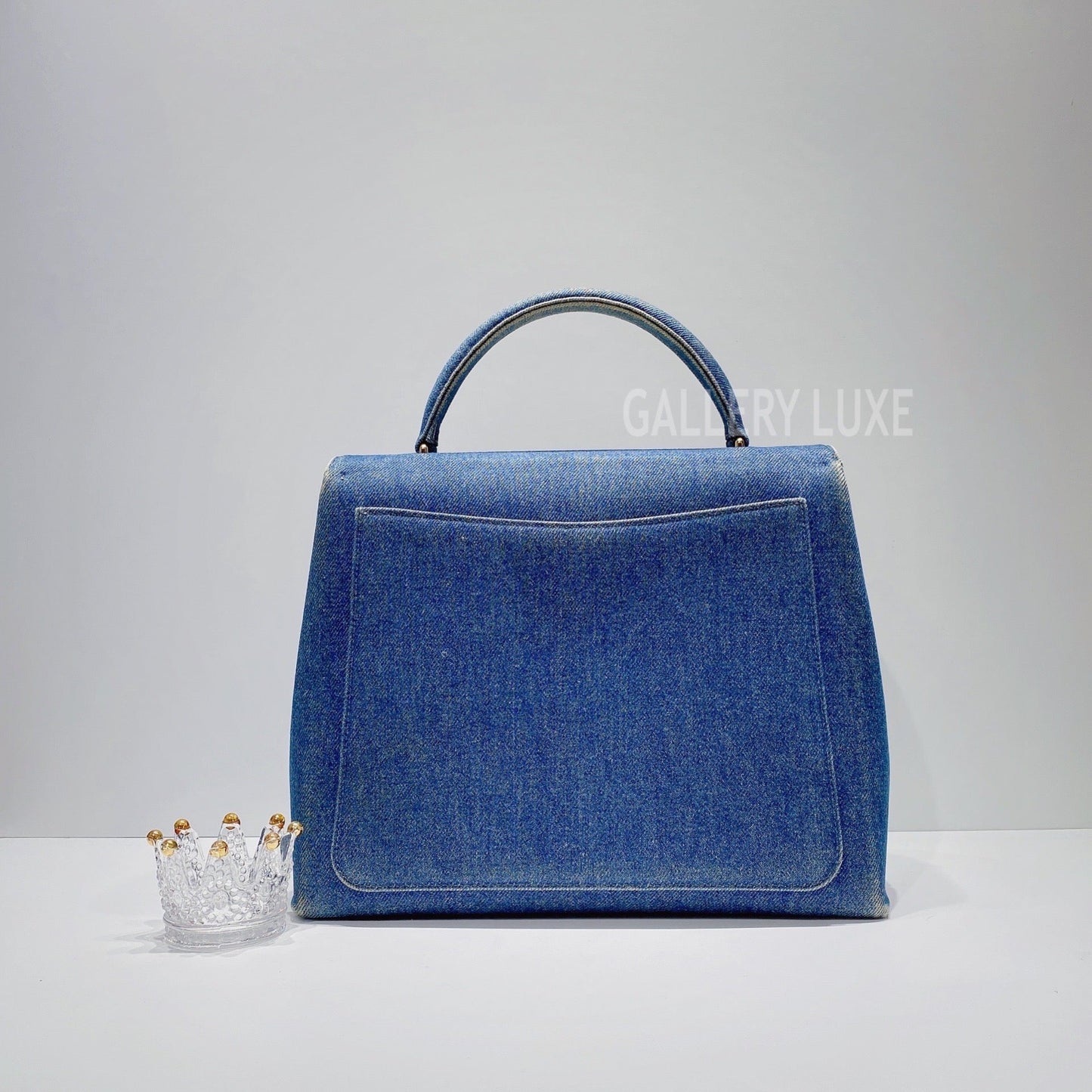 No.3471-Chanel Vintage Denim Kelly Handle Bag
