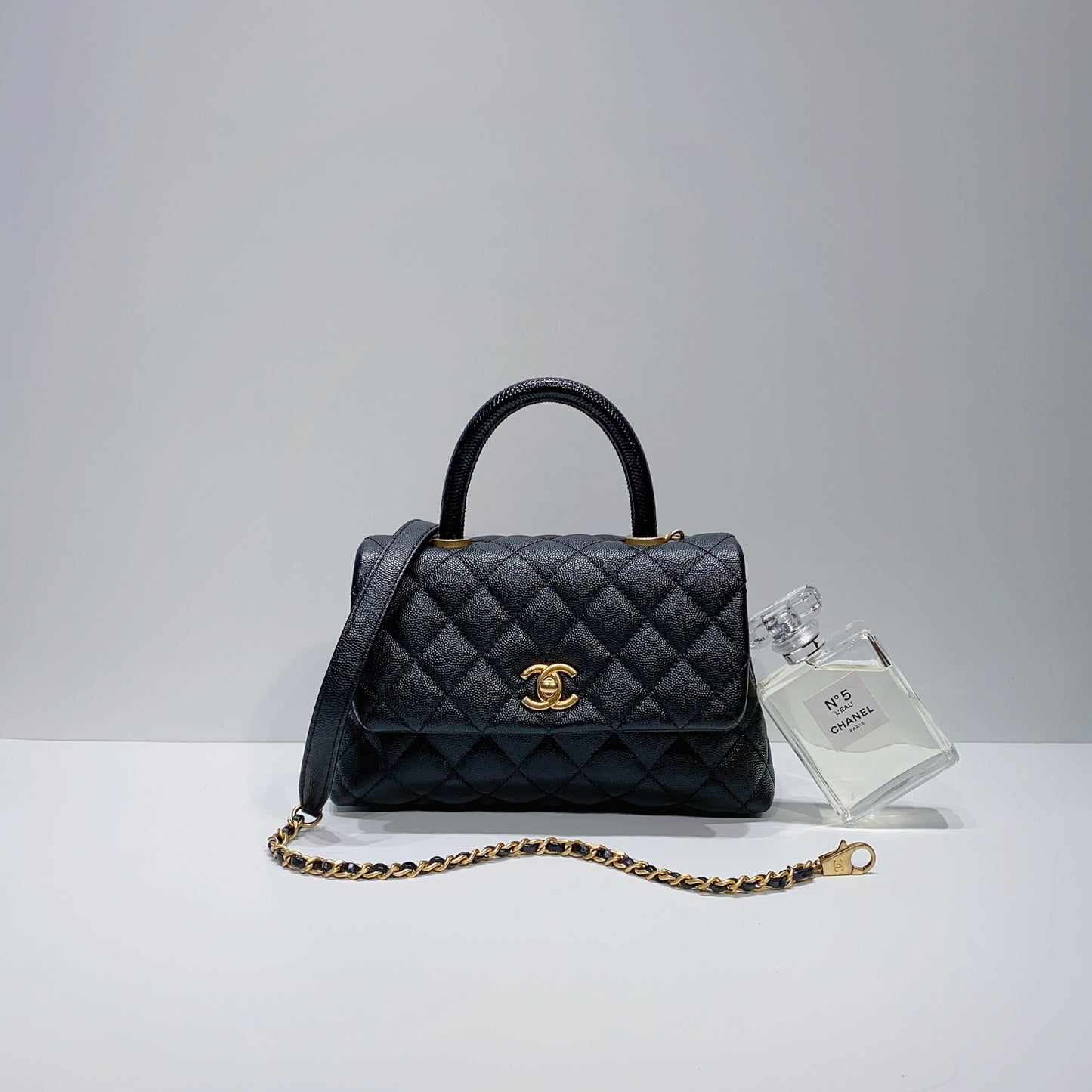 No.3881-Chanel Small Lizard Coco Handle