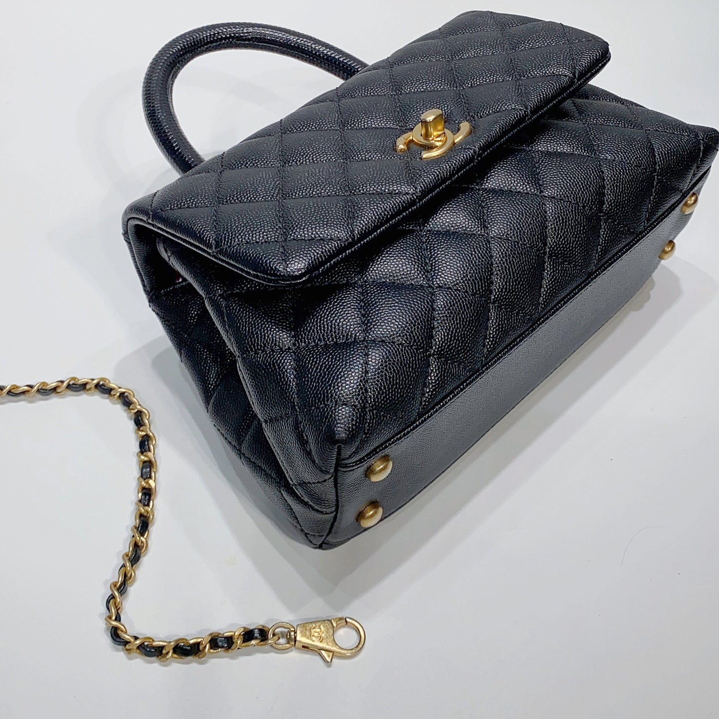 No.3881-Chanel Small Lizard Coco Handle