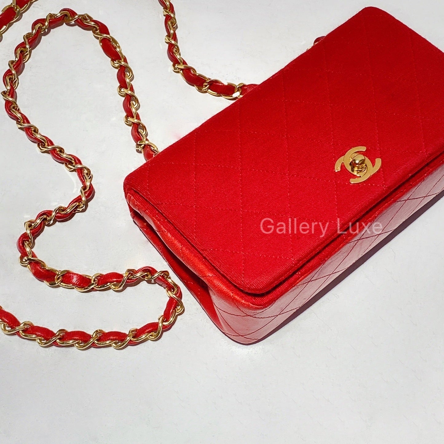 No.2064-Chanel Vintage Cotton Flap Bag