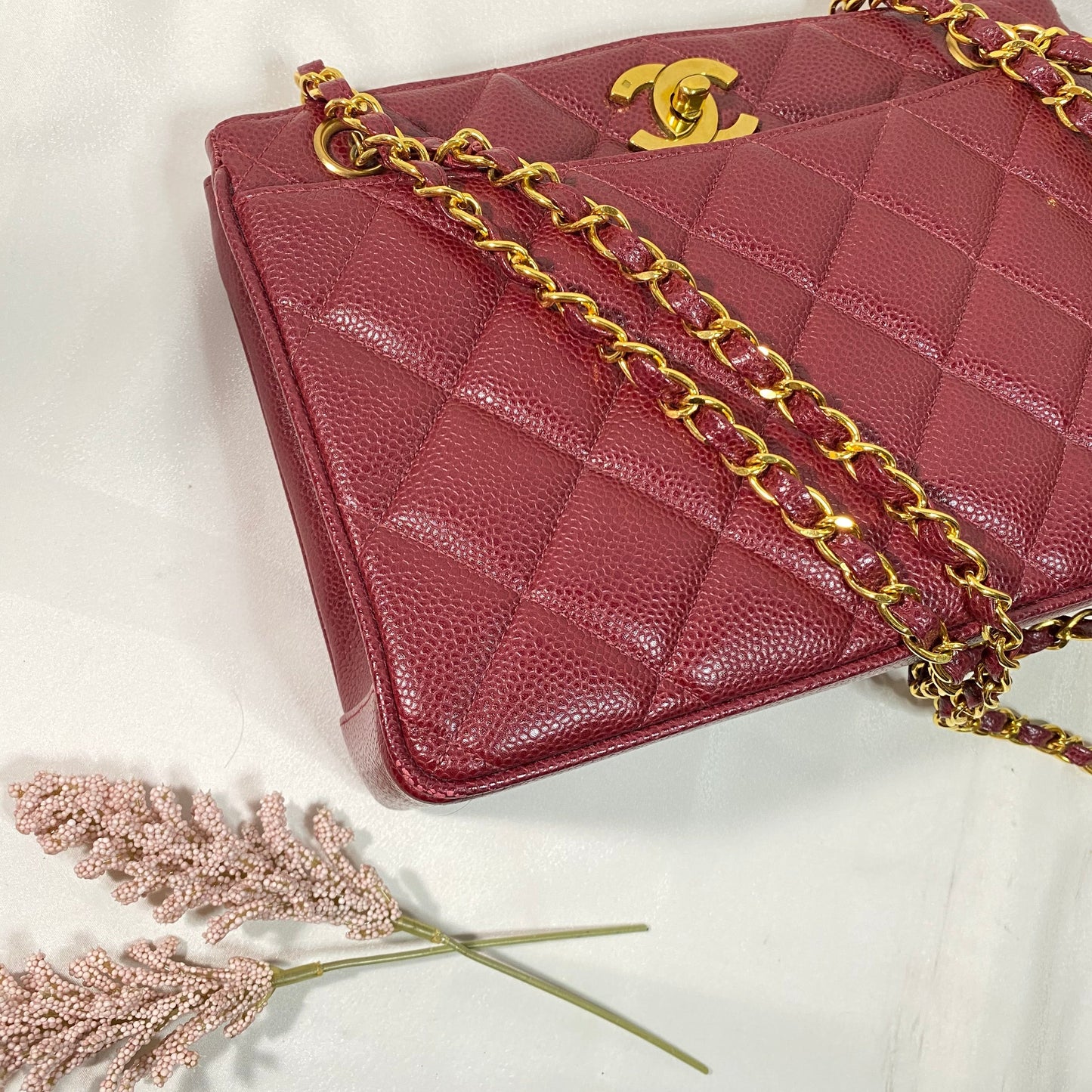 No.2269-Chanel Vintage Caviar TurnLock Shoulder Bag