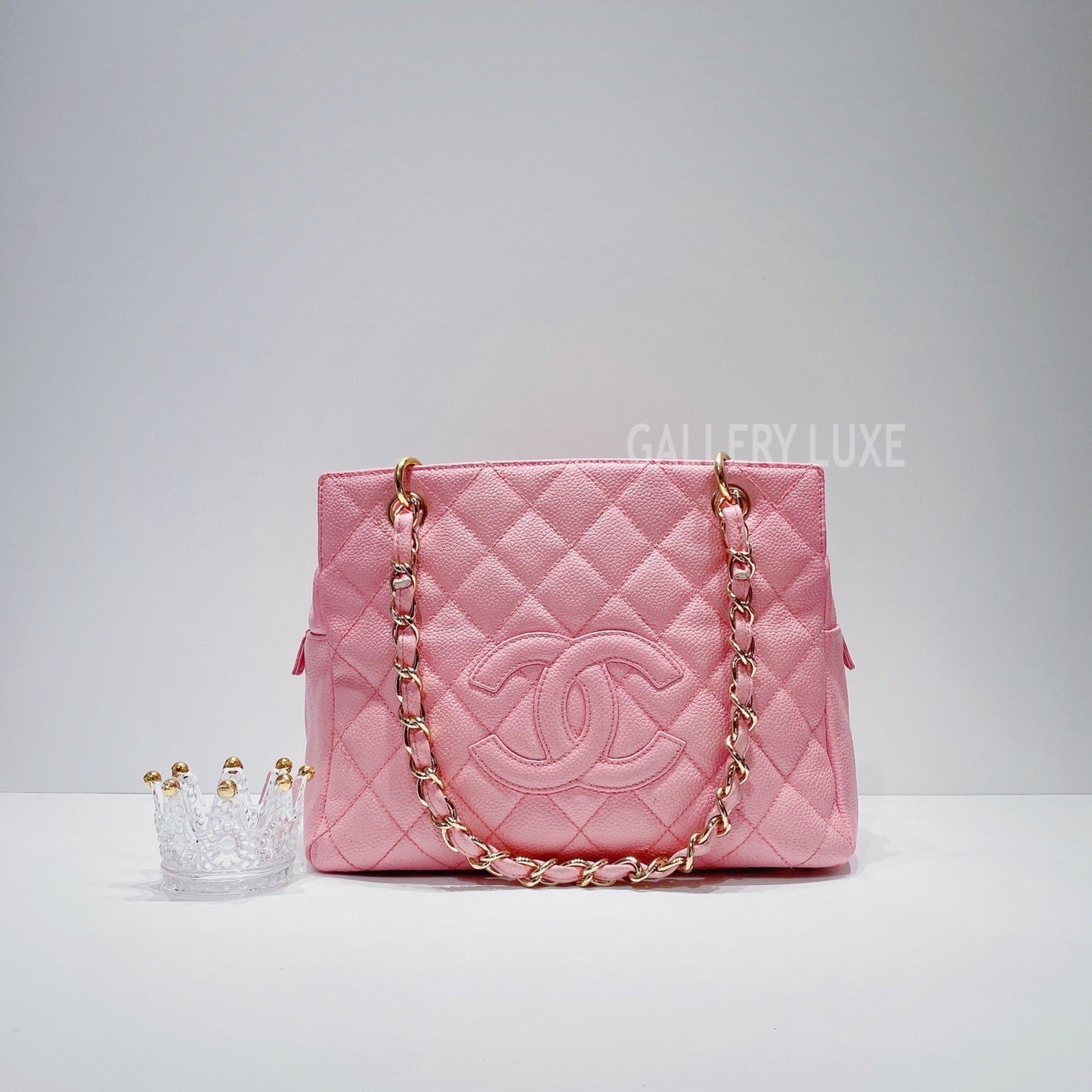No.3458-Chanel Vintage Caviar Petite Timeless Tote Bag