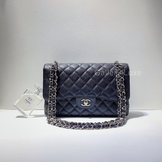 No.001157-Chanel Caviar Timeless Classic Jumbo Flap Bag
