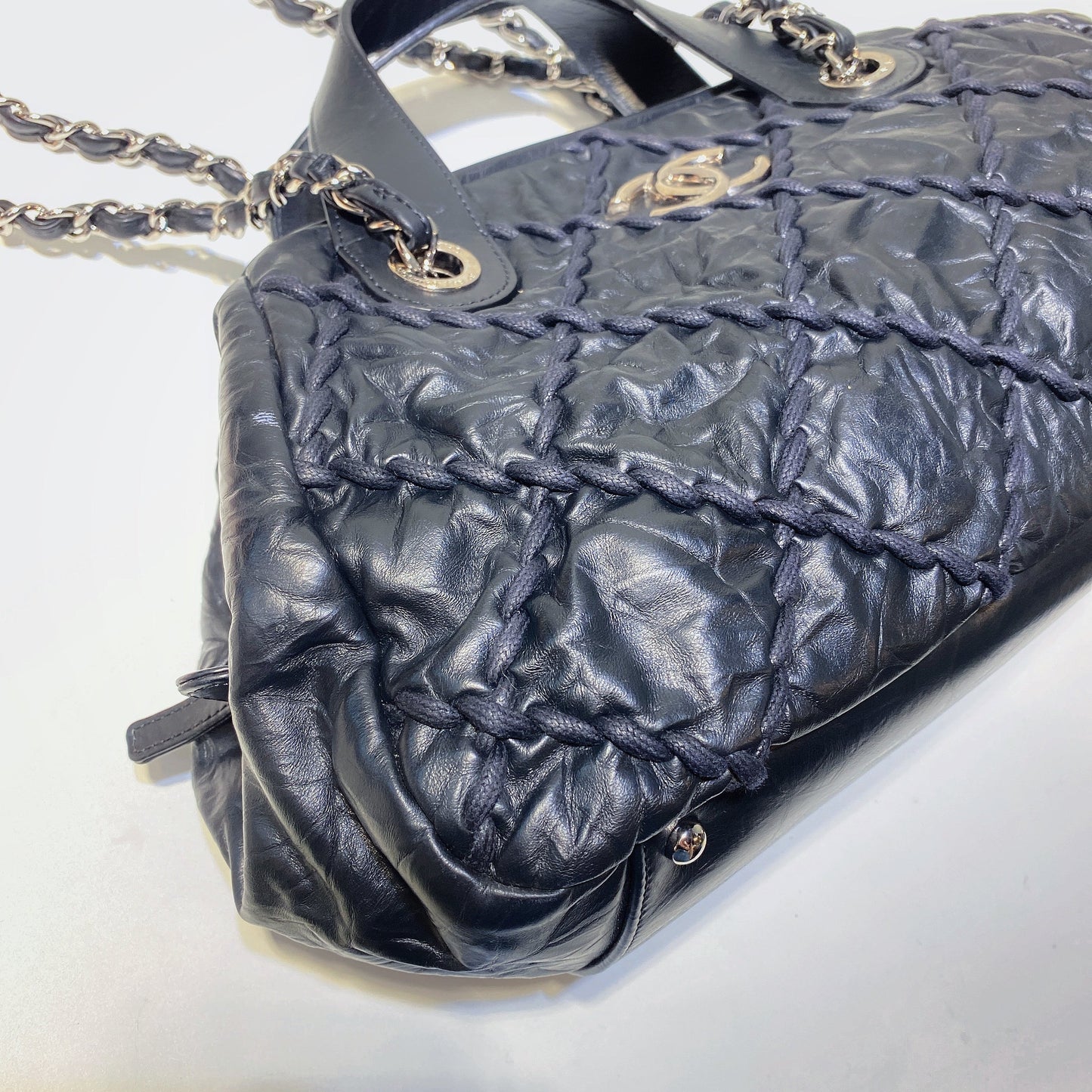 No.3542-Chanel Calfskin Ultra Stitch Bowling Bag