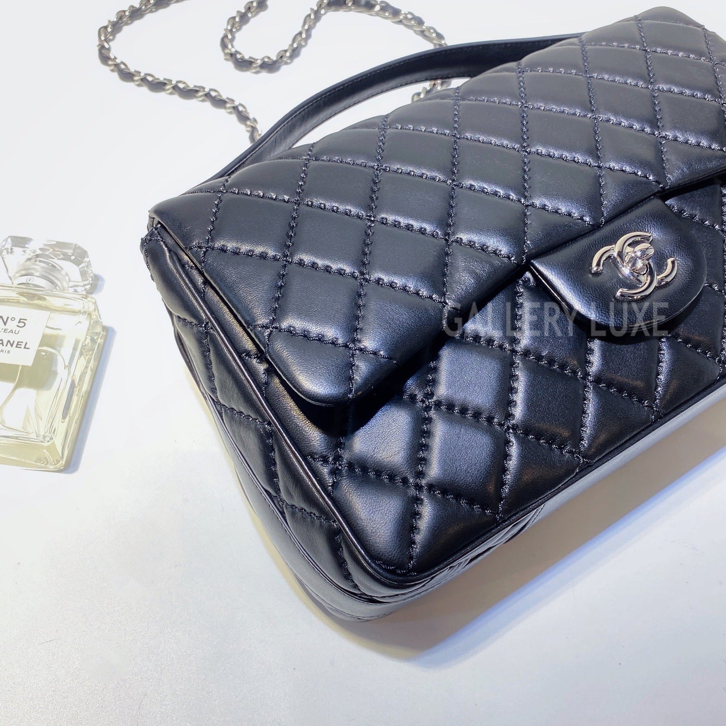 No.3081-Chanel Lambskin Easy Carry Flap Bag