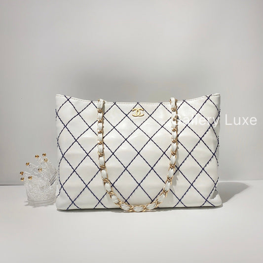 No.2210-Chanel Vintage Lambskin Tote Shoulder Bag