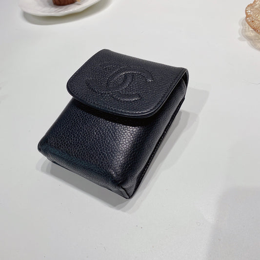 No.3447-Chanel Vintage Caviar Cigarette Case