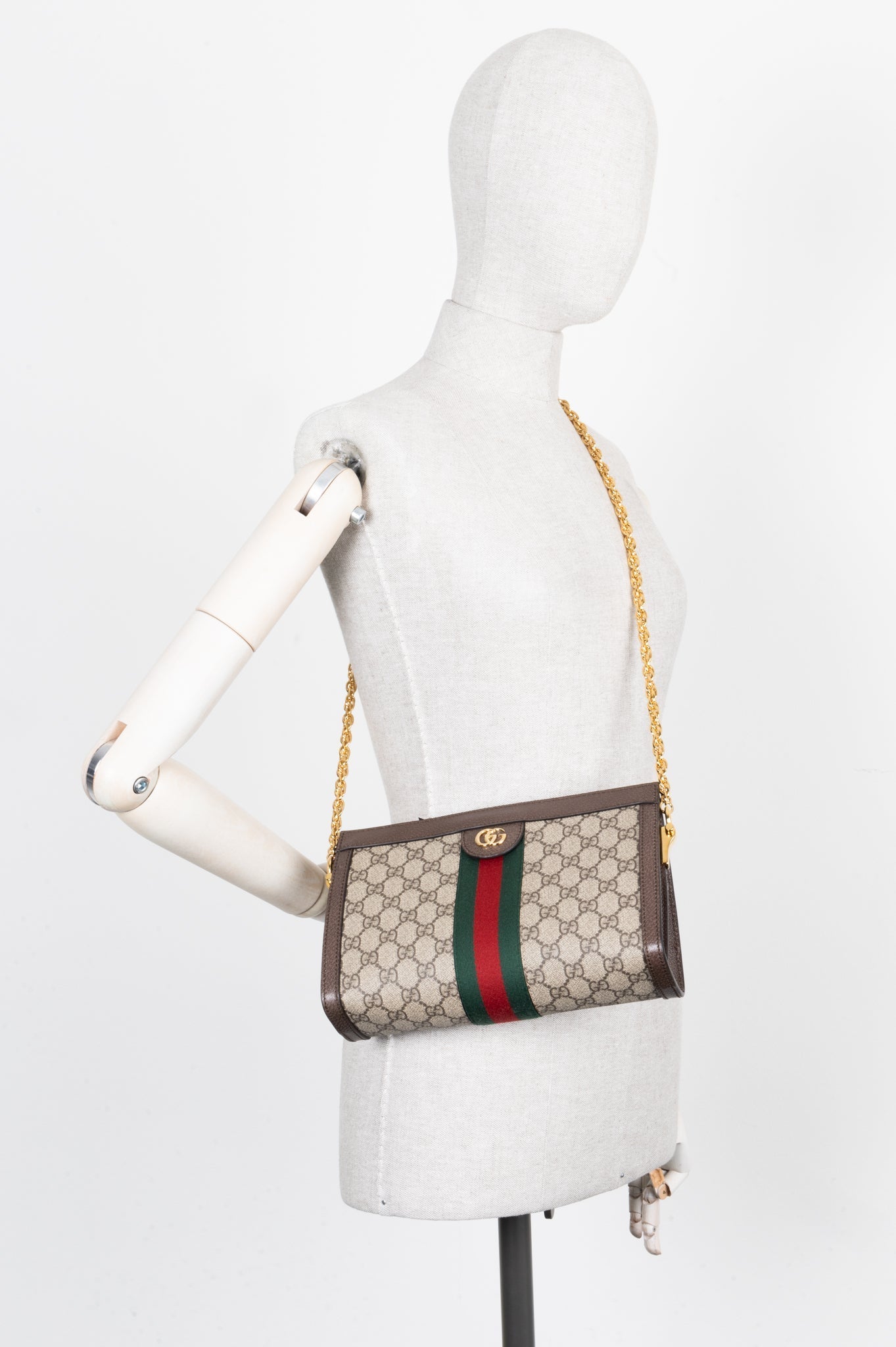 Luxury Gucci Trending 2025 Ophidia Chain Shoulder Bag GG Supreme