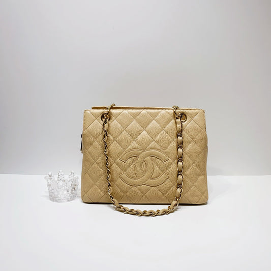 No.4024-Chanel Vintage Caviar Petite Timeless Tote Bag