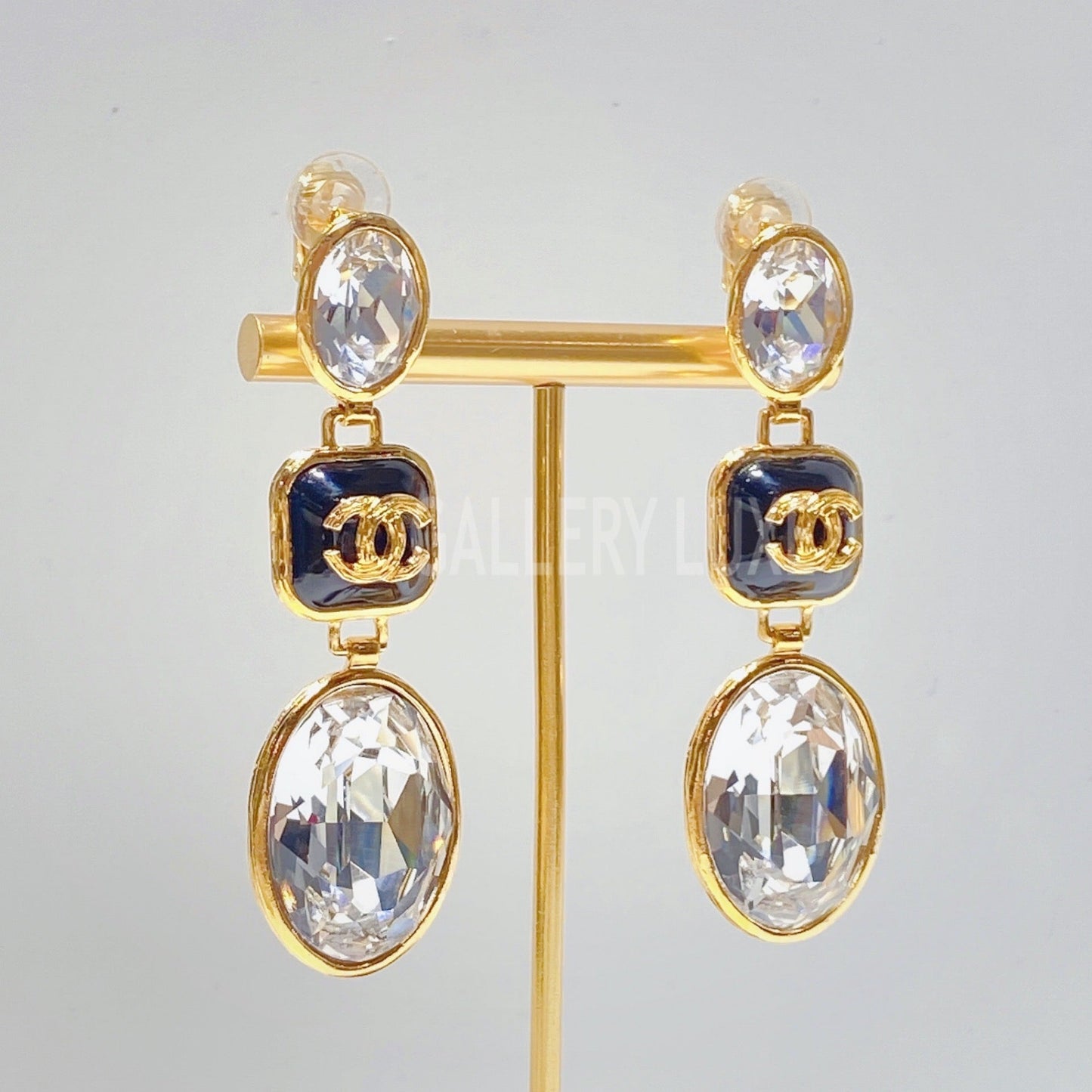 No.3093-Chanel Gold Drop Crystal Earrings