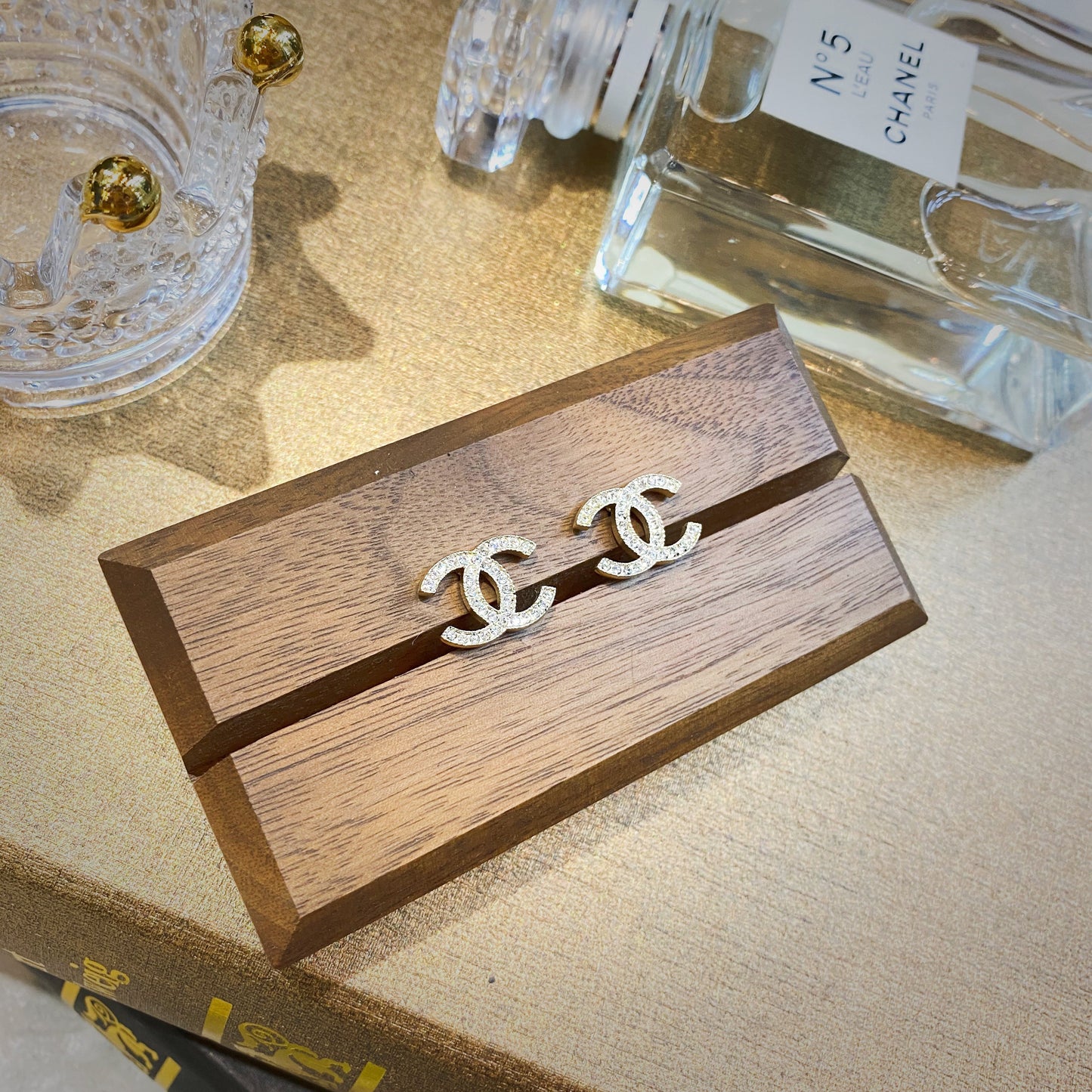 No.2257-Chanel Classic CC Crystal Earrings