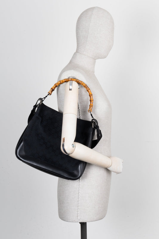 Luxury Gucci Trending 2025 GG Bamboo Bag Black