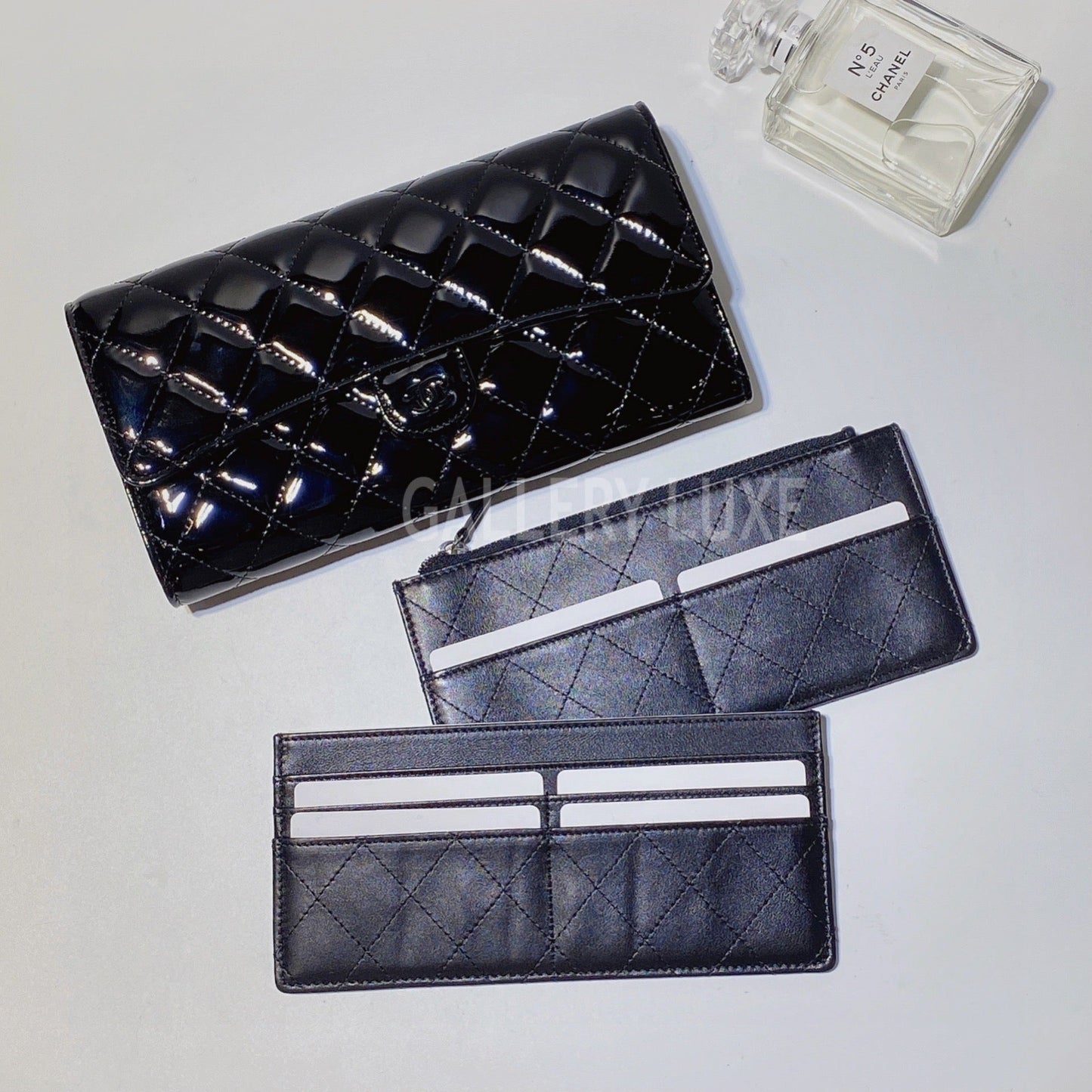 No.3074-Chanel Patent Timeless Classic Long Wallet