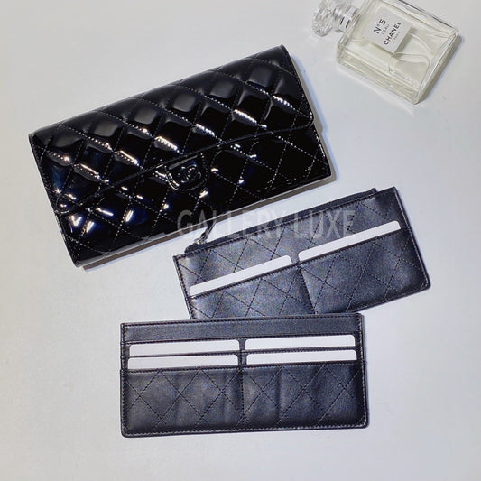 No.3074-Chanel Patent Timeless Classic Long Wallet