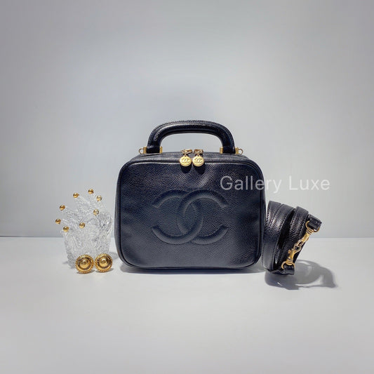 No.2474-Chanel Vintage Caviar Small Vanity Case