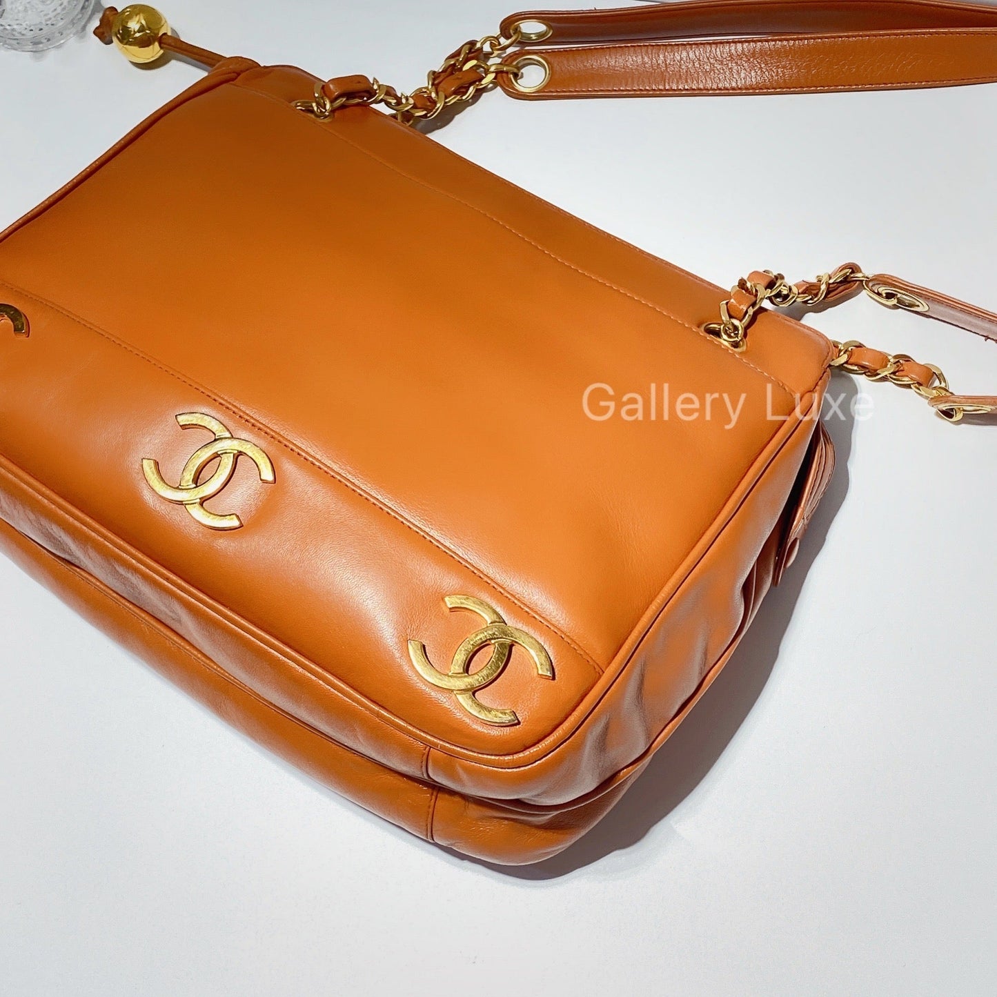 No.2473-Chanel Vintage Lambskin 3CC Shoulder Bag
