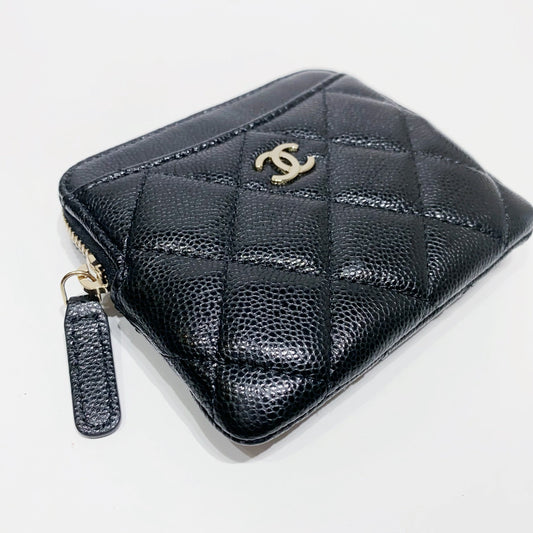 No.4070-Chanel Caviar Timeless Classic Zipped Coins Purse