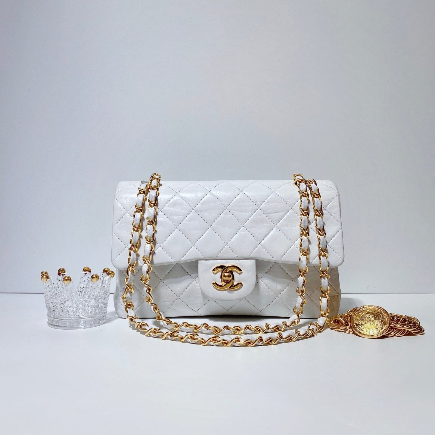 No.3695-Chanel Vintage Lambskin Classic Flap 23cm