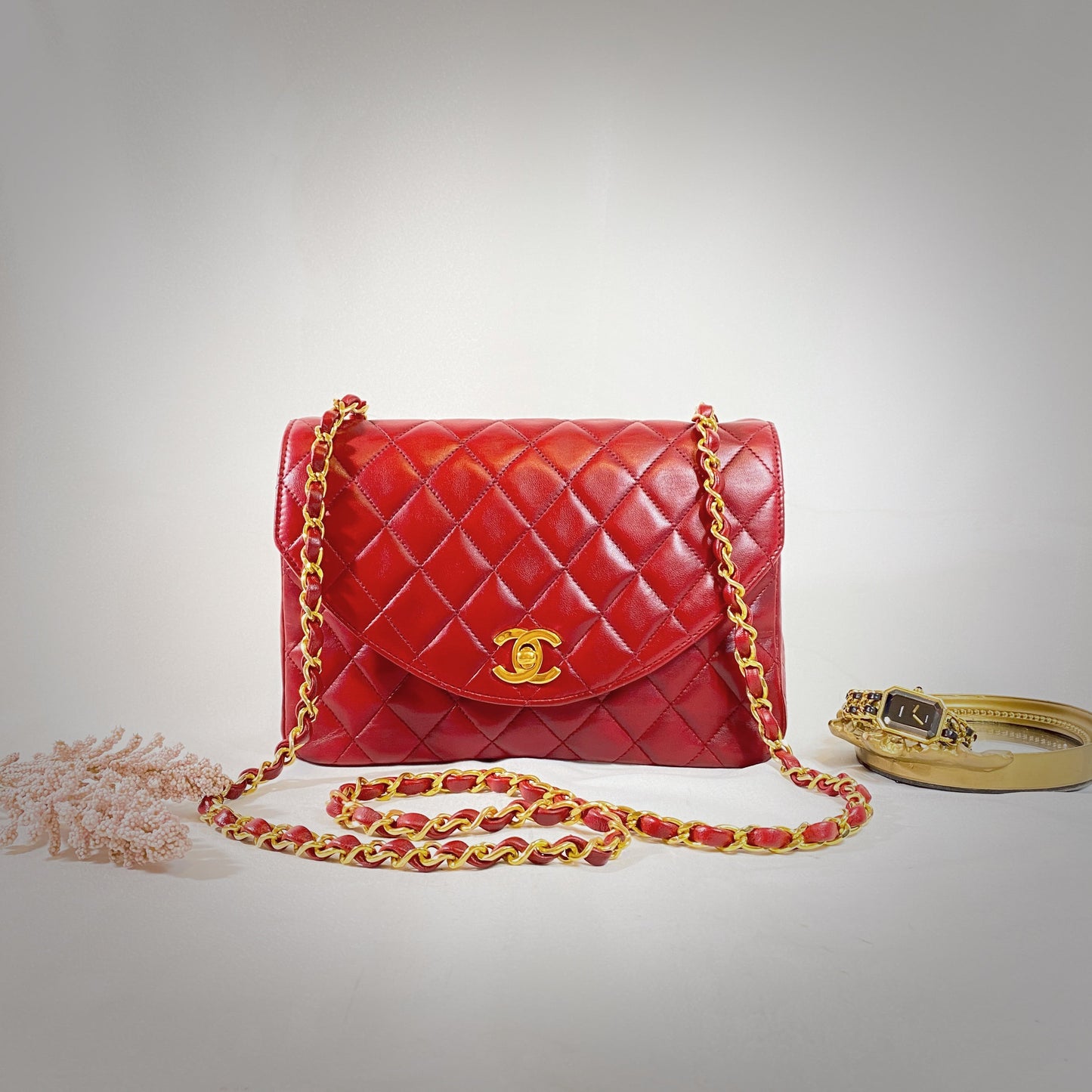 No.2286-Chanel Vintage Lambskin Flap Bag