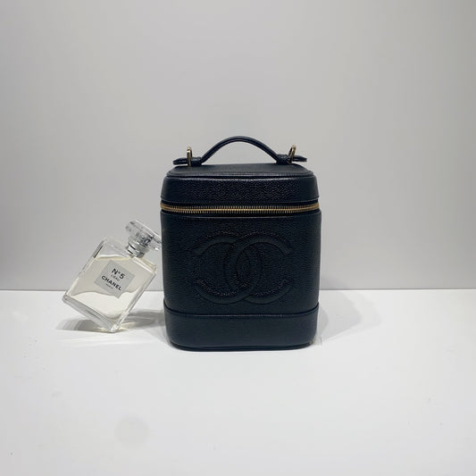 No.4101-Chanel Vintage Caviar Vanity Case