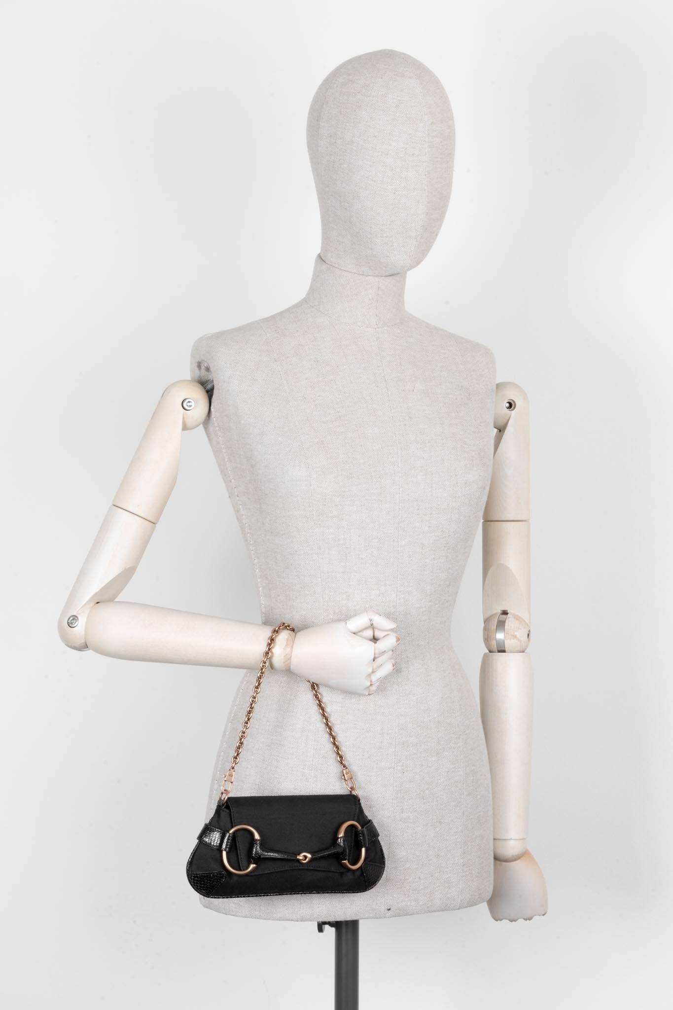 Luxury Gucci Trending 2025 Mini Horsebit Shoulder Bag Black