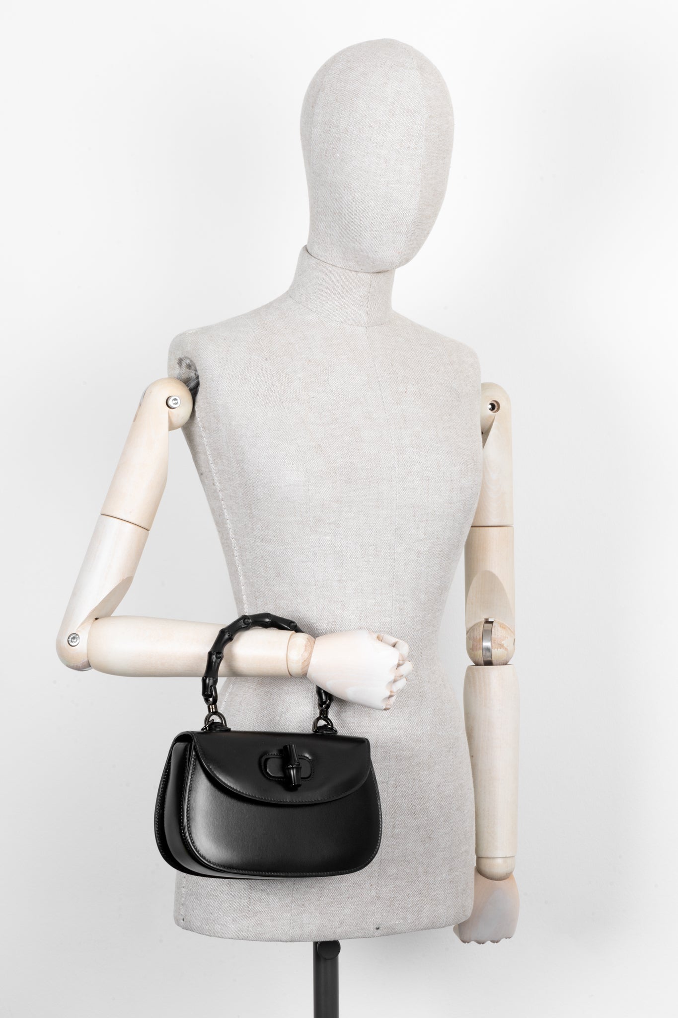 Luxury Gucci Trending 2025 Bamboo 1947 Small Top Handle Bag Black