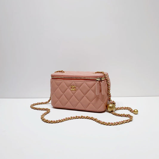 No.4108-Chanel Pearl Crush Vanity With Chain  (Unused / 未使用品)