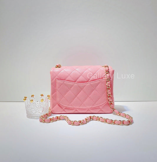No.2572-Chanel Vintage Caviar Classic Flap Mini 17cm