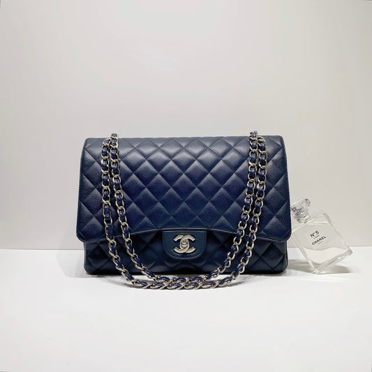No.4021-Chanel Caviar Maxi Single Classic Flap Jumbo