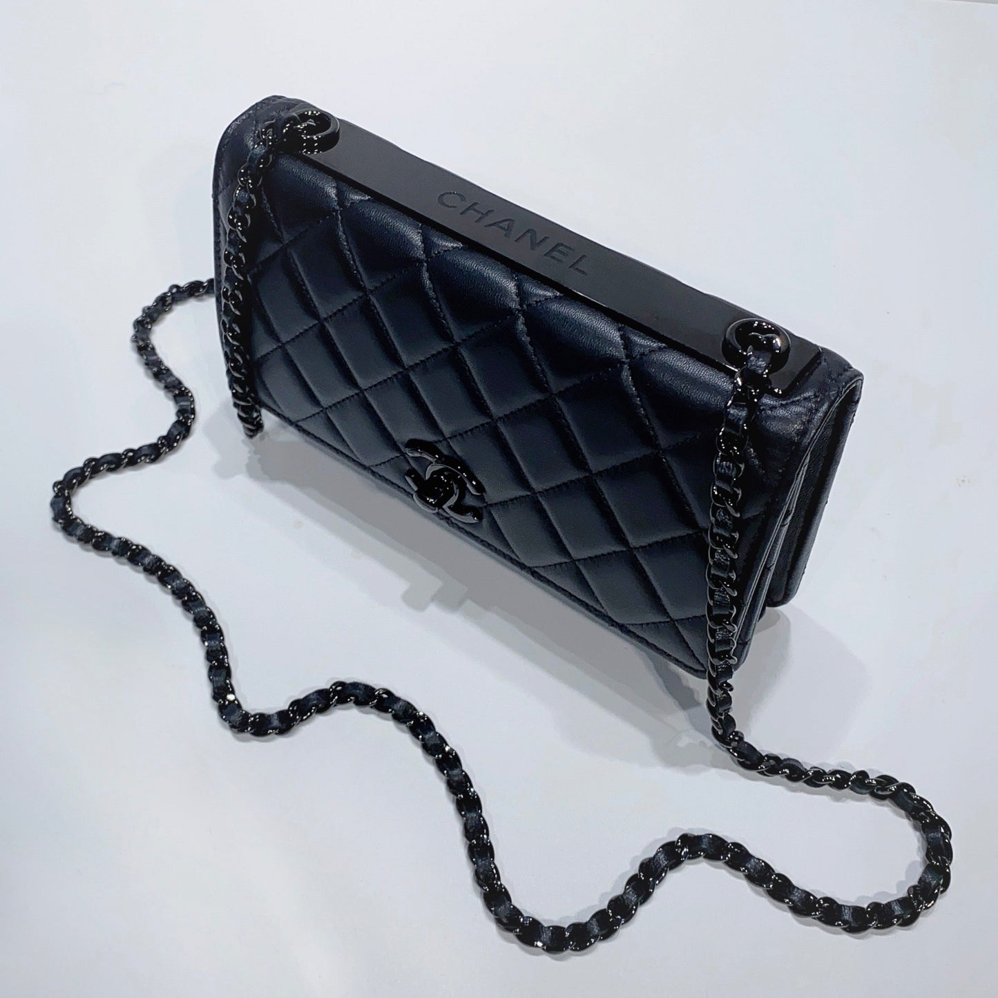 No.3891-Chanel So Black Trendy CC Wallet On Chain