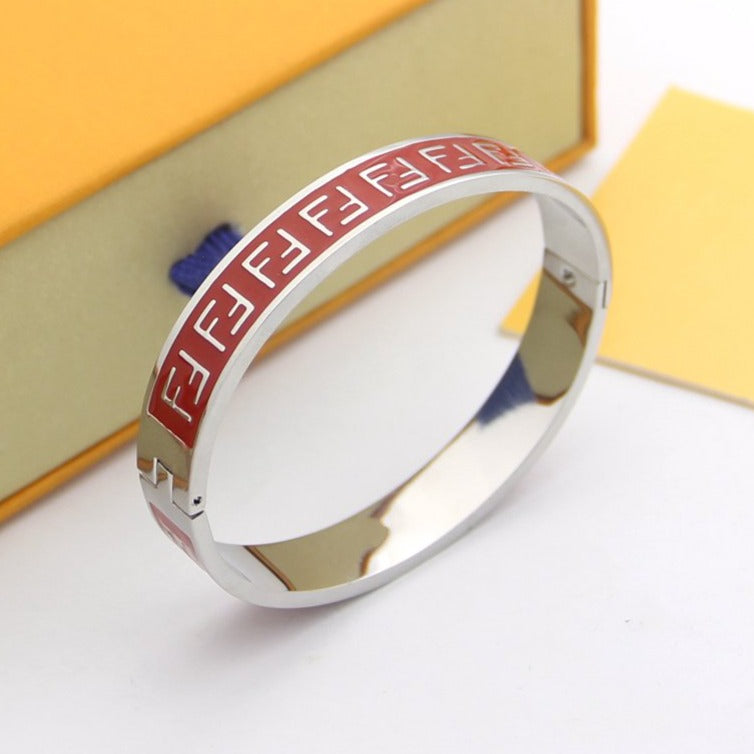 Luxury FendiFF LOGO RED BRACELET