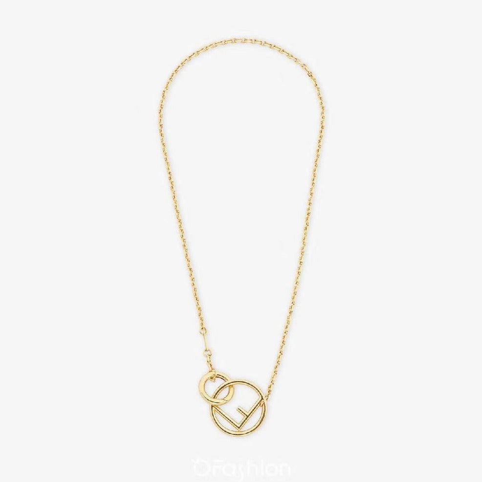 Luxury FendiF LOGO GOLD NECKLCE