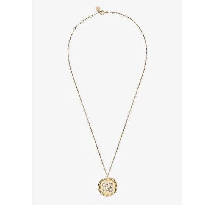 Luxury FendiFF NECKLACE GOLD DIAMOND
