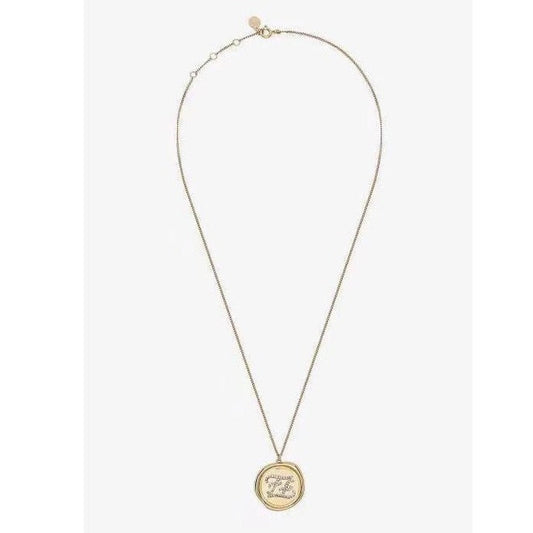 Luxury FendiFF NECKLACE GOLD DIAMOND