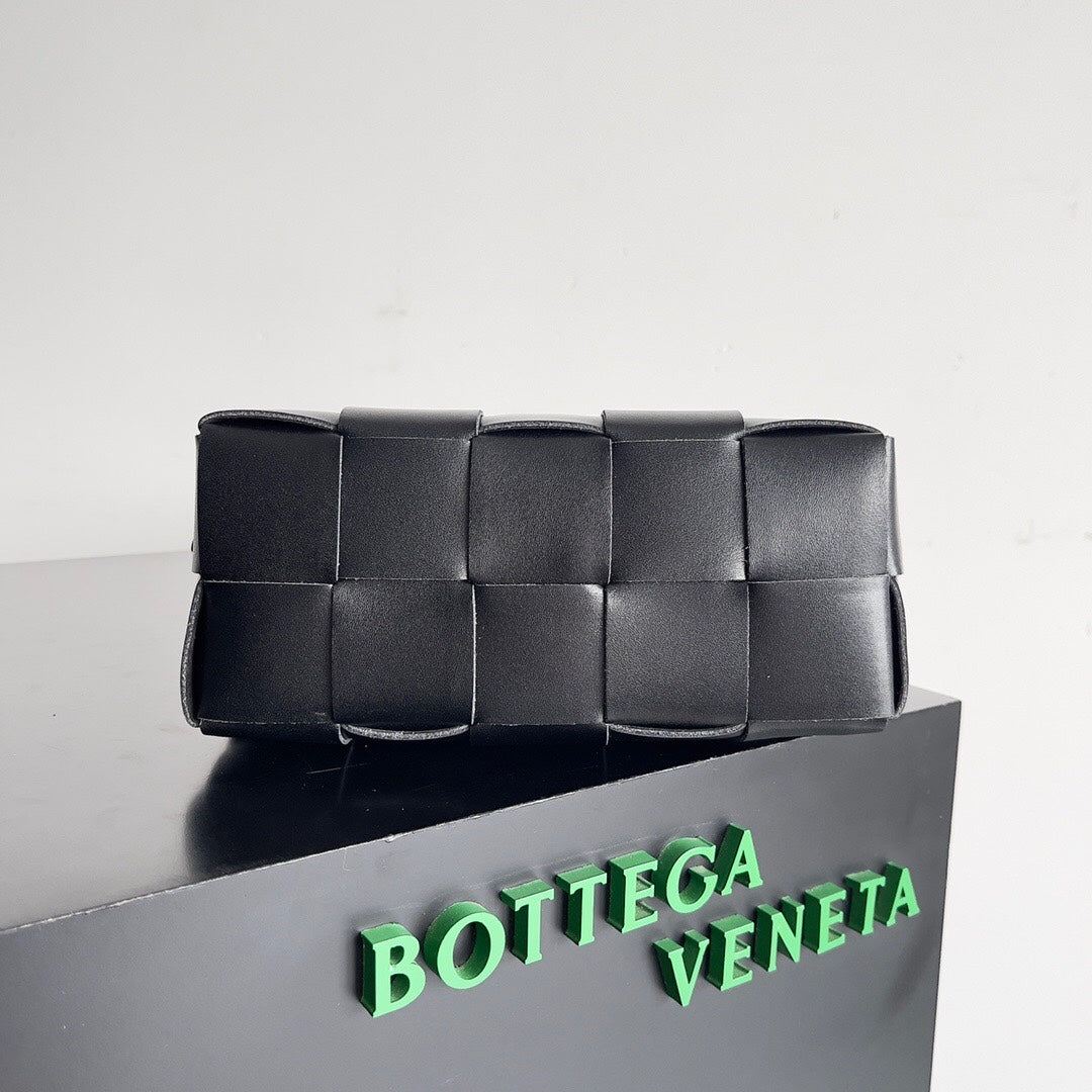 Luxury Bottega Veneta BV SMALL BRICK 24CM BLACK LAMBSKIN