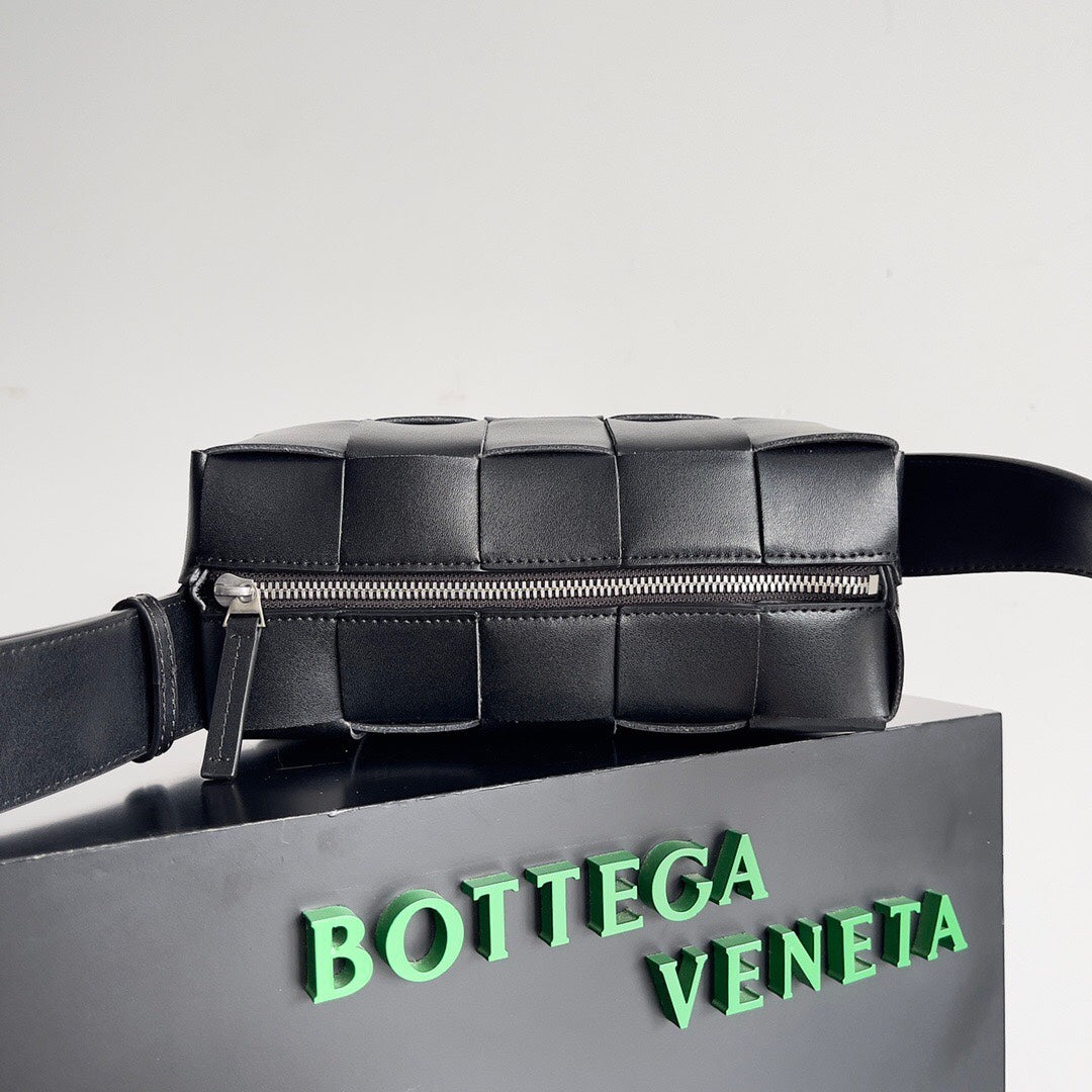 Luxury Bottega Veneta BV SMALL BRICK 24CM BLACK LAMBSKIN