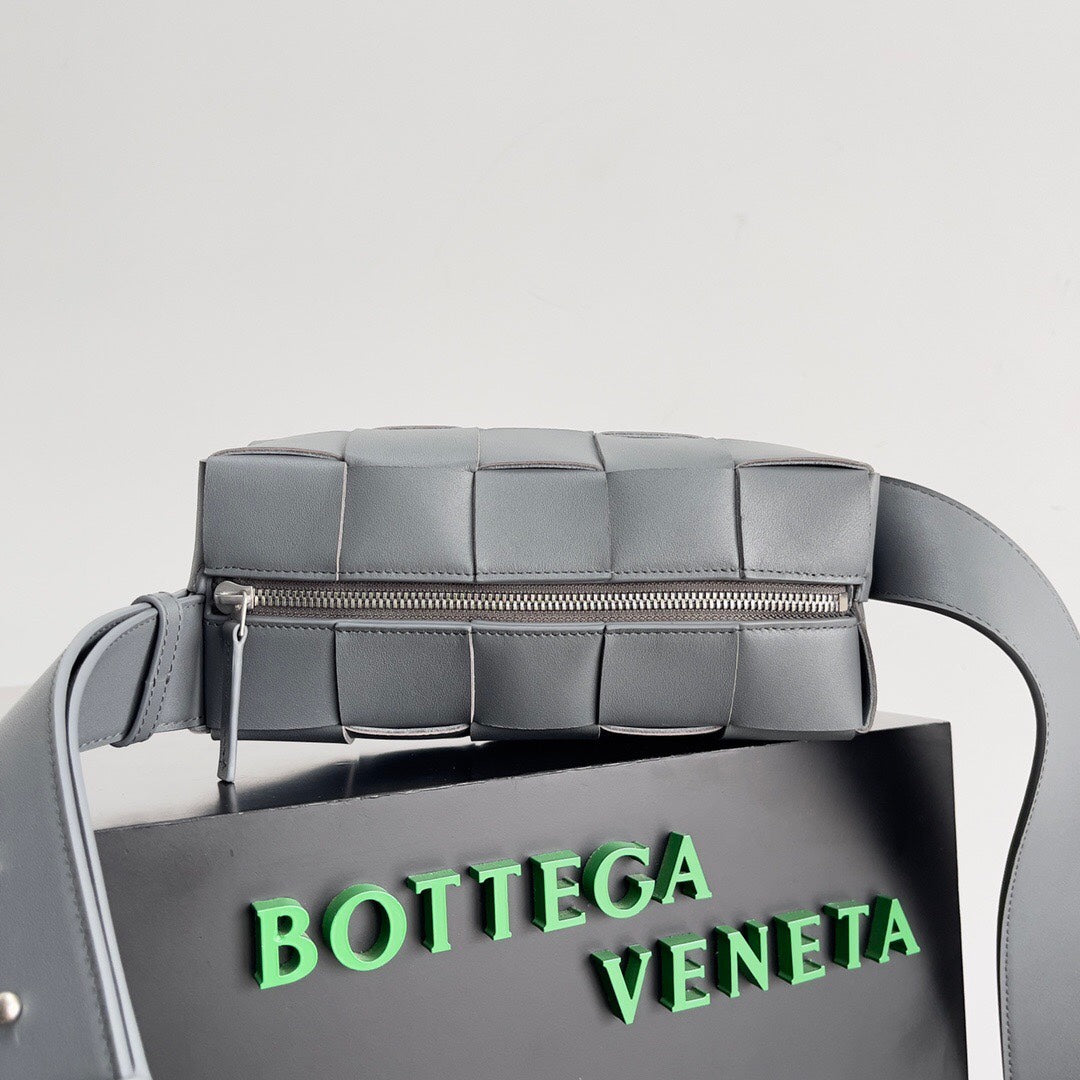 Luxury Bottega Veneta BV SMALL BRICK 24CM GREY LAMBSKIN