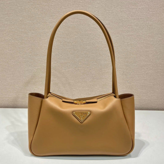 Luxury Prada28 LARGE BEIGE CALFSKIN HANDBAG