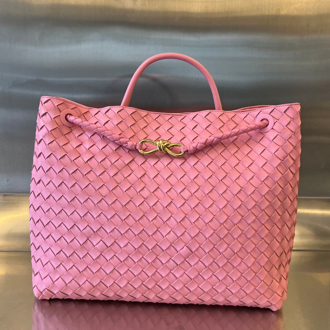 Luxury Bottega Veneta BV LARGE ANDIAMO 45CM PINK LAMBSKIN