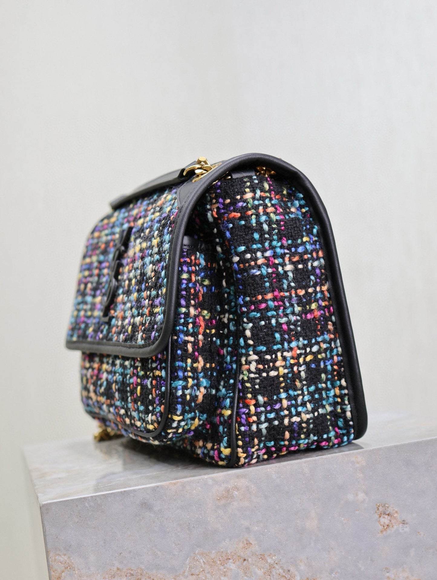 Luxury Saint Laurent YSL Niki Medium 28cm Tweed Bag Gold Hardware