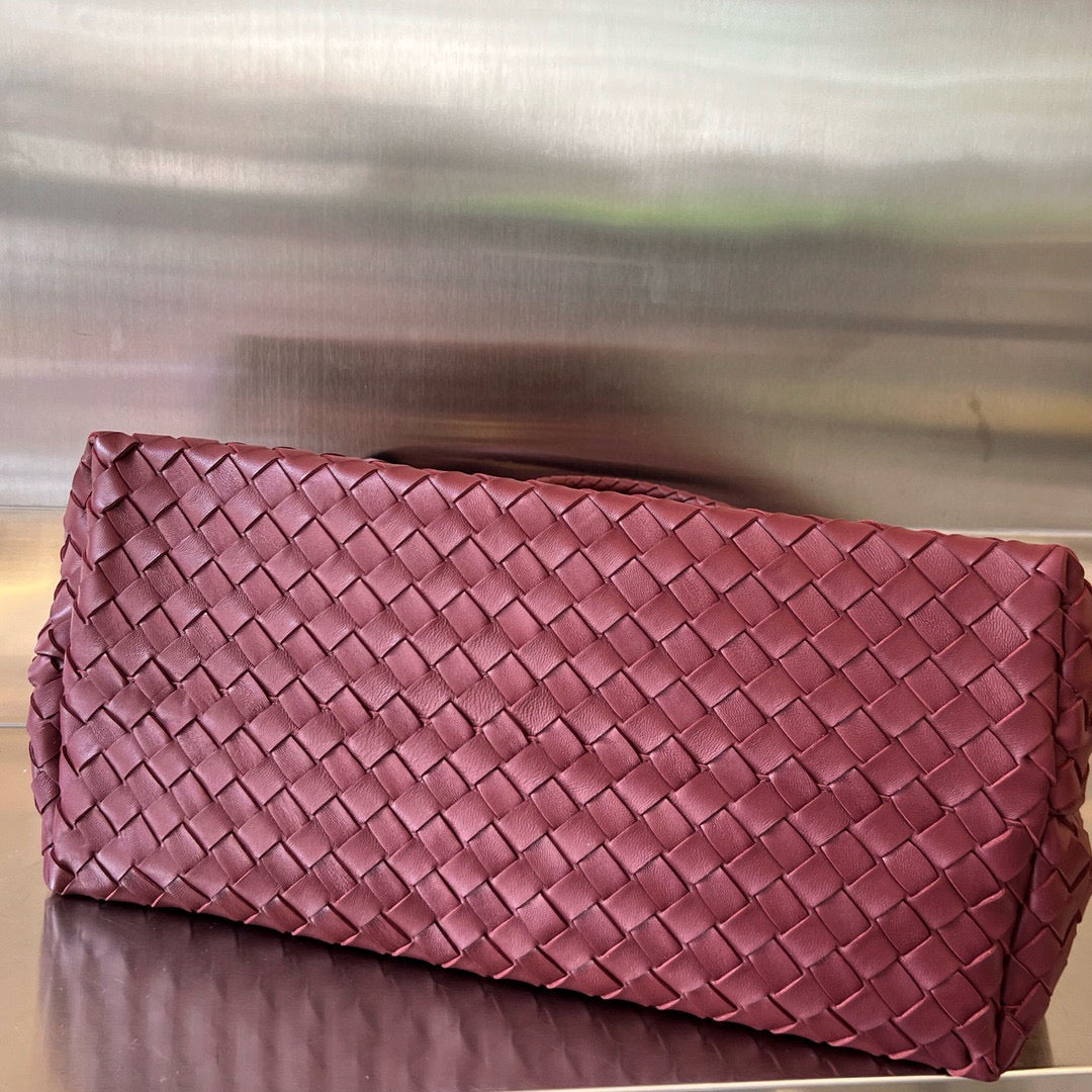 Luxury Bottega Veneta BV LARGE ANDIAMO 45CM DARK RED LAMBSKIN