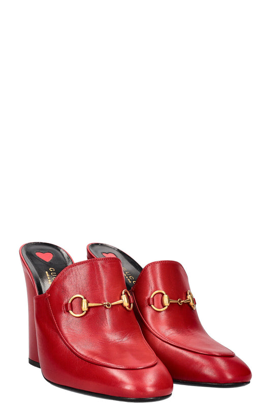 Luxury Gucci Trending 2025 Julie Horsebit Blockheel Mules Hibiscus