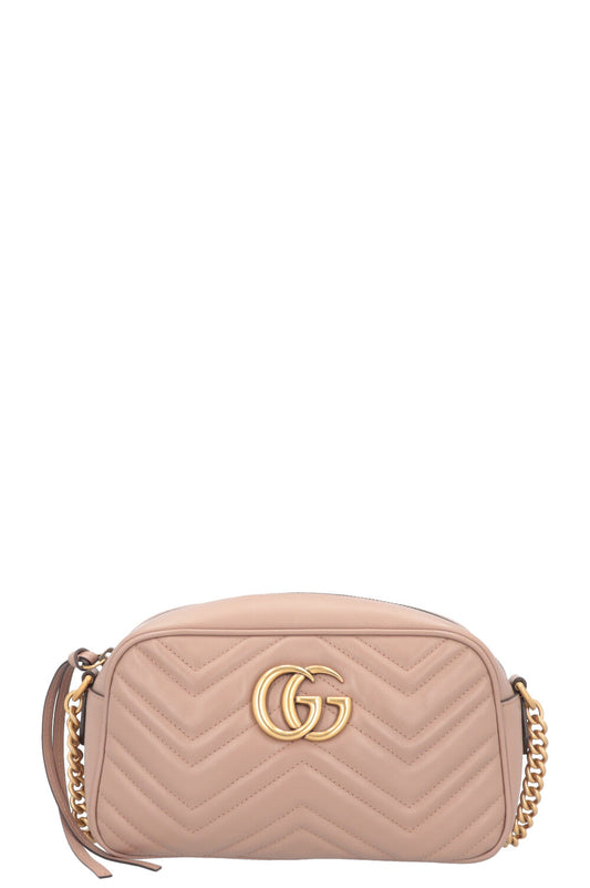 Luxury Gucci Trending 2025 Small Marmont Quilted Crossbody Bag Nude