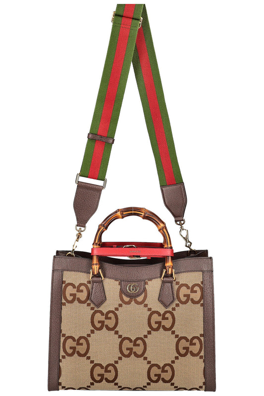 Luxury Gucci Trending 2025 Diana Bag Jumbo GG Canvas Brown