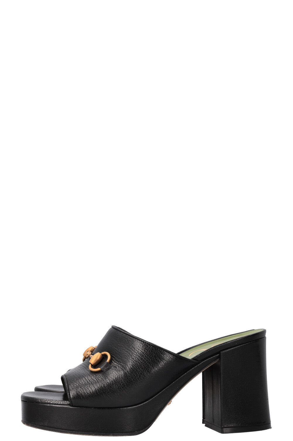 Luxury Gucci Trending 2025 Houdan Horsebit Plateau Heels Black
