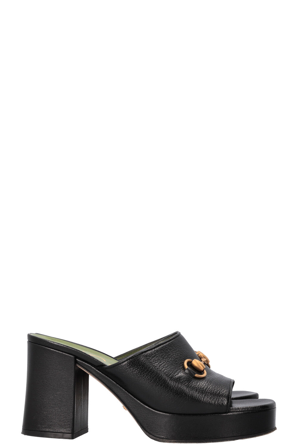 Luxury Gucci Trending 2025 Houdan Horsebit Plateau Heels Black