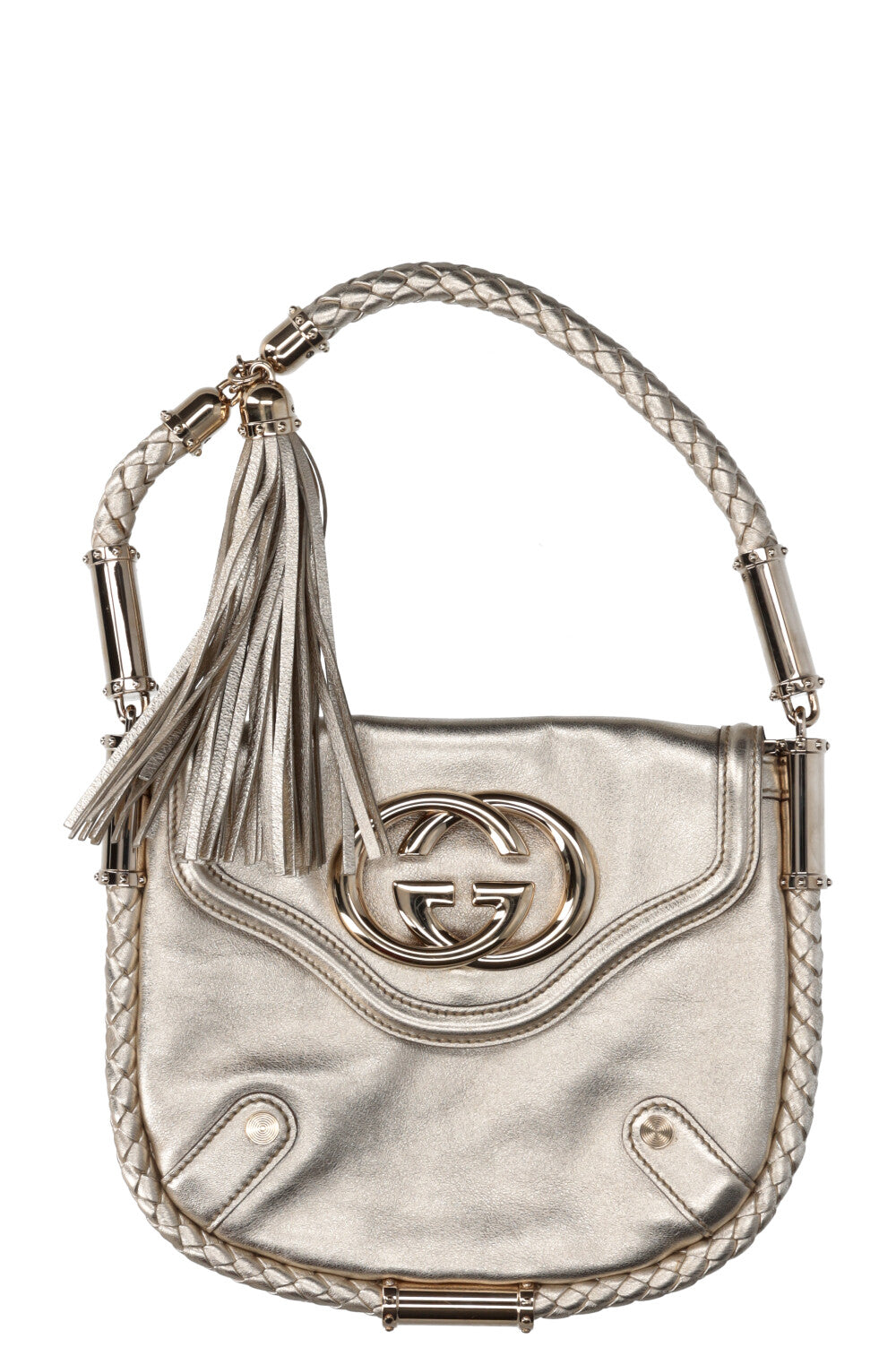 Luxury Gucci Trending 2025 Britt Tassel Flap Bag Gold