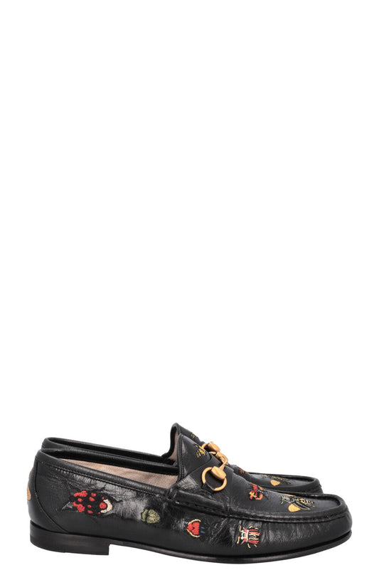 Luxury Gucci Trending 2025 Bugs 1835 Loafers Leather Black