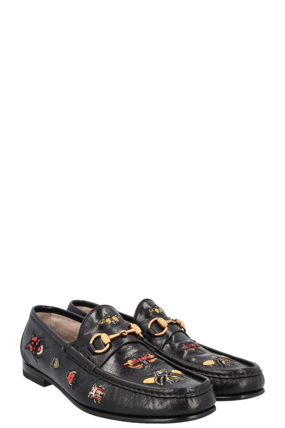 Luxury Gucci Trending 2025 Bugs 1835 Loafers Leather Black